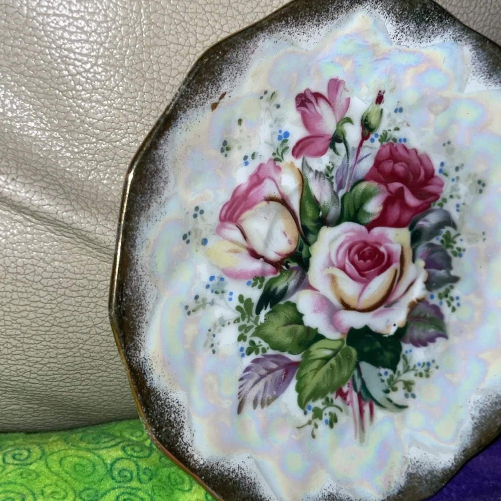 VINTAGE 1950’s NASCO DEL CORONADO Decorative Plate with Gold Trim - Picture 2 of 5